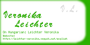 veronika leichter business card